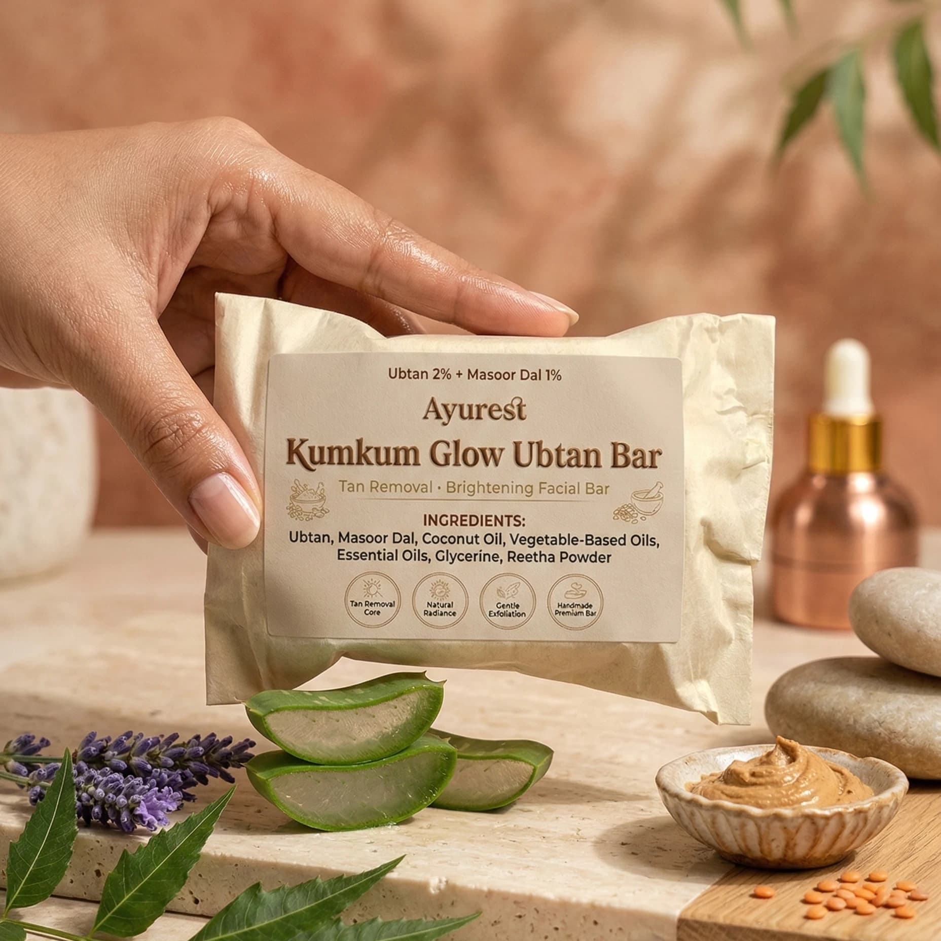 Kumkum Glow Ubtan Bar